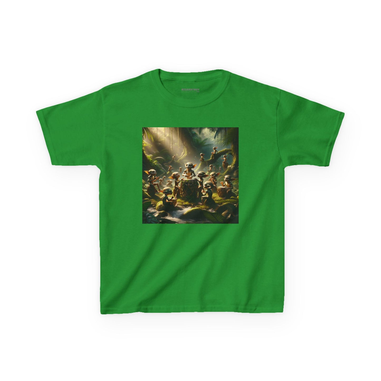Tシャツ | キッズTシャツ | ヘビーコットン | 森の精霊 | 太鼓の儀式 | 妖精
