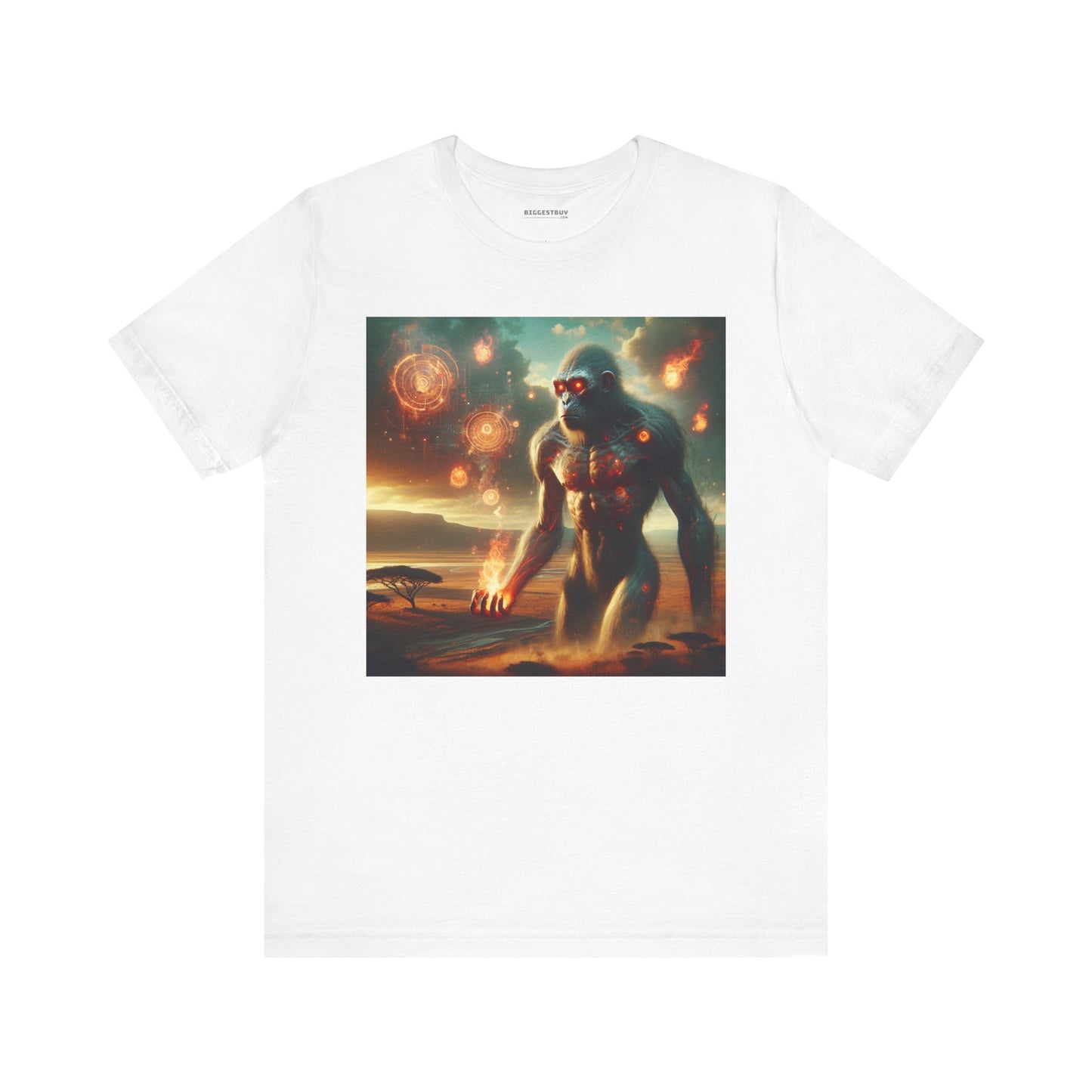 T-shirt | Unisex | Jersey T-shirt | Korte mouw | Oeroud Titan | Vuurmythologie | Kolossus
