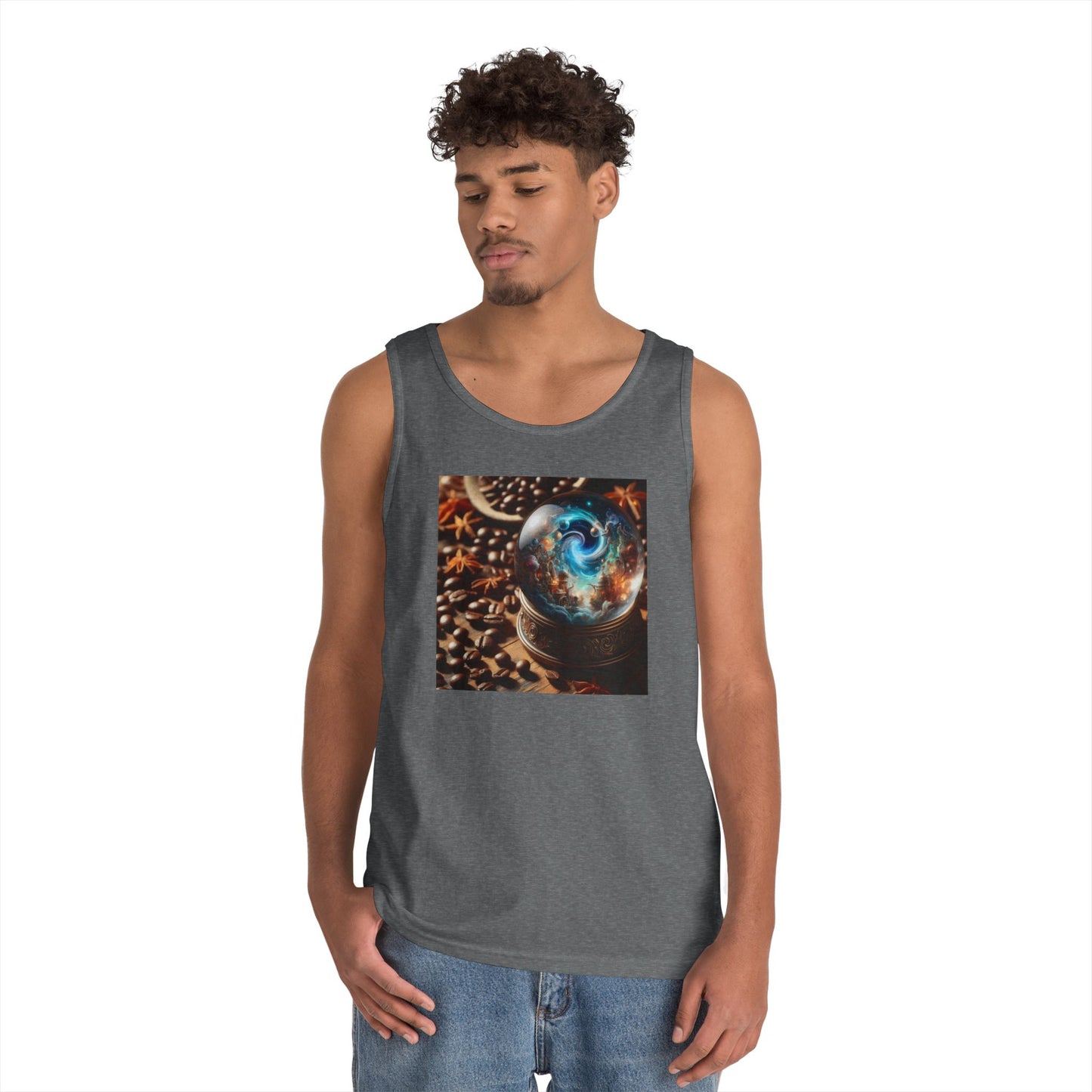 Tanktop | Unisex | Schwere Baumwolle | Kosmische Mythologie | Schneekugel