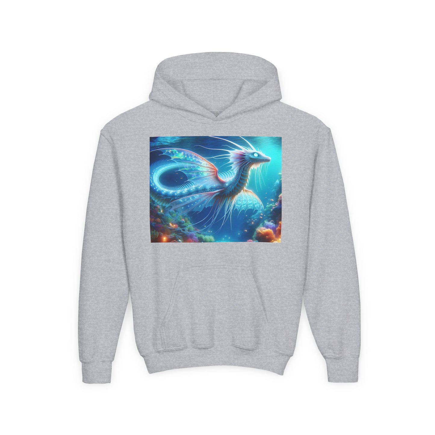 Bluza dresowa | Młodzieżowa | Z kapturem | Gruba mieszanka | Mitologia morska | Ryujin | Smok wodny