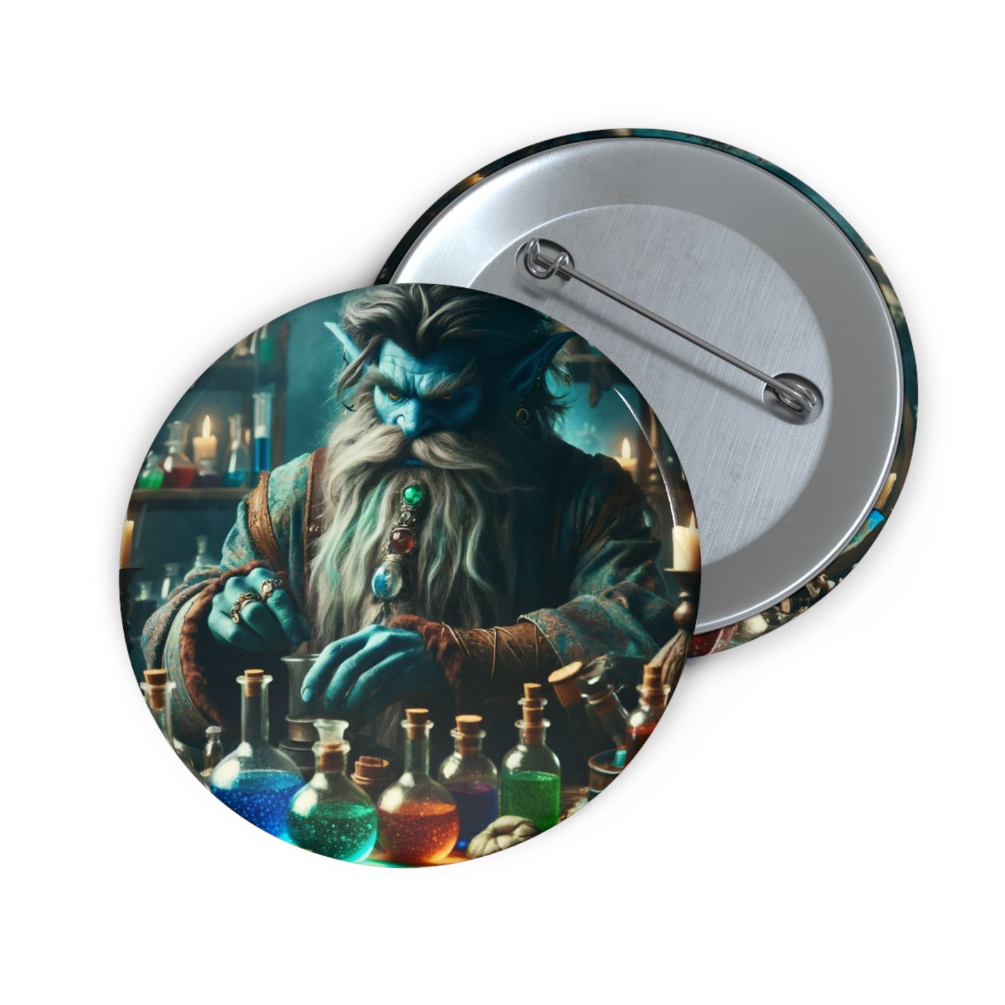 Spilla | Spilla da balia | Con spilla sul retro | Alchimia Mistica | Djinn Blu