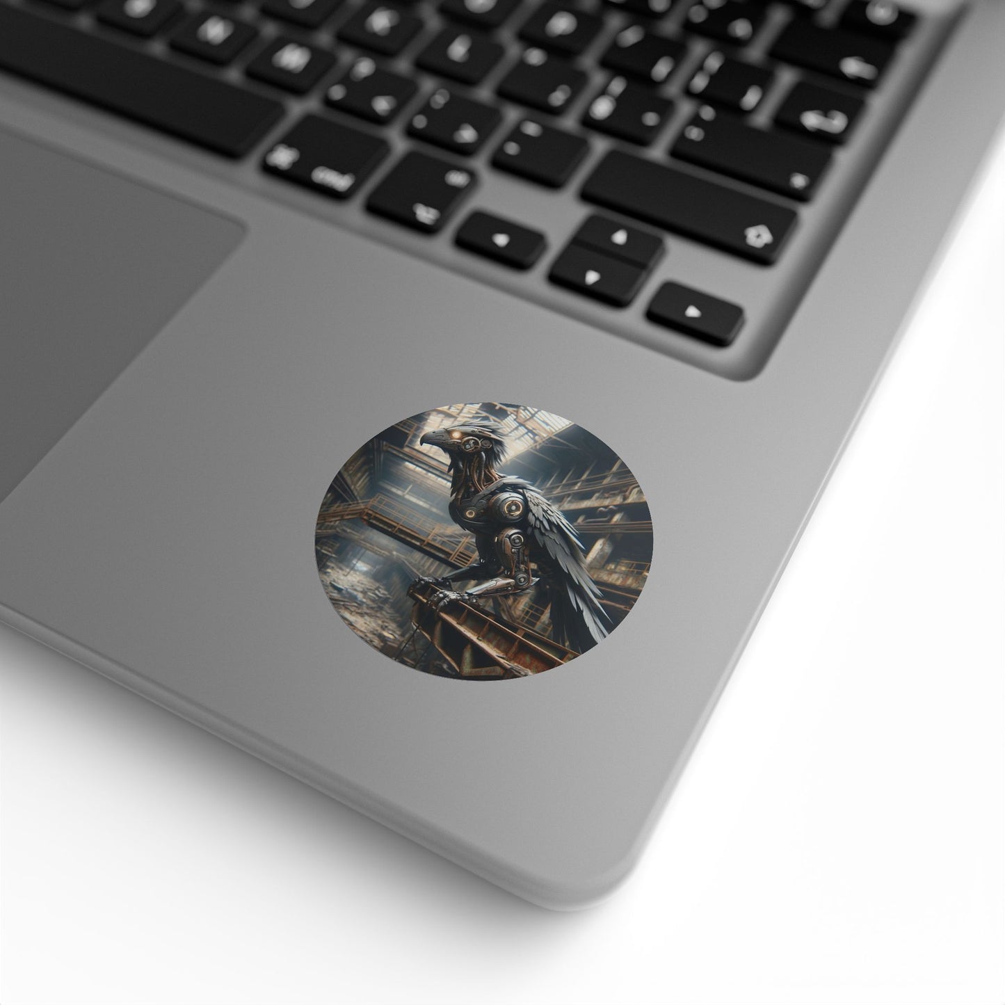 Stickerlabelrol | Rond | Steampunk | Klokwerk Mechanica | Raaf