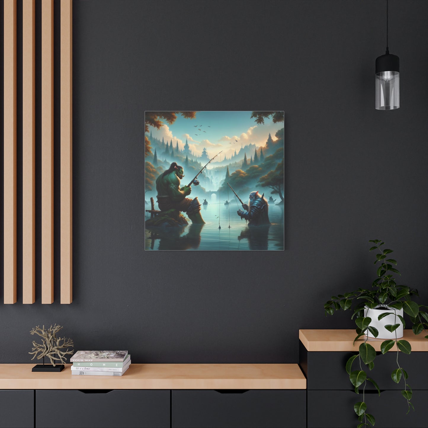 Płótno | Matowy | Fantasy międzyrasowe | Orc i krasnolud