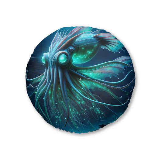 Pillow | Floor Pillow | Tufted | Round | Cosmic Horror | Abyssal Entity