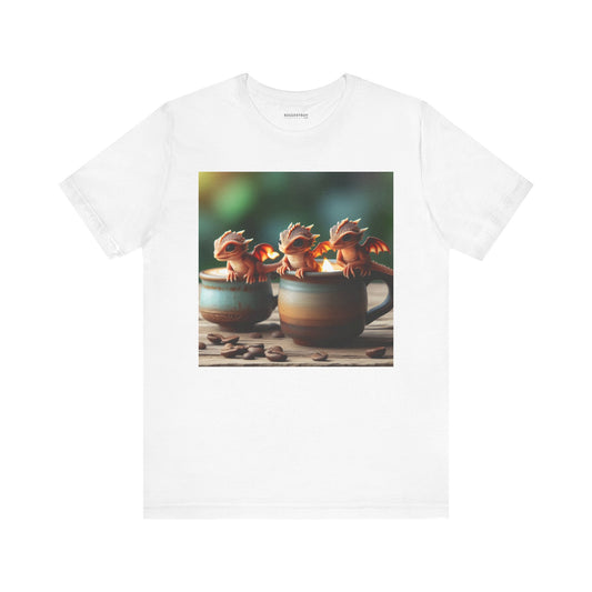 T-skjorte | Unisex | Jersey-T-skjorte | Kort erme | Søt Fantasy Kunst | Baby Drage