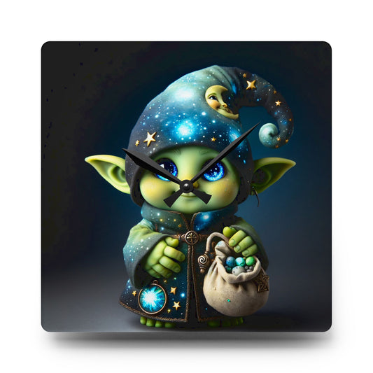 Настенные часы | Акрил | Круглые или квадратные | Фэнтези | Домовой | Маг