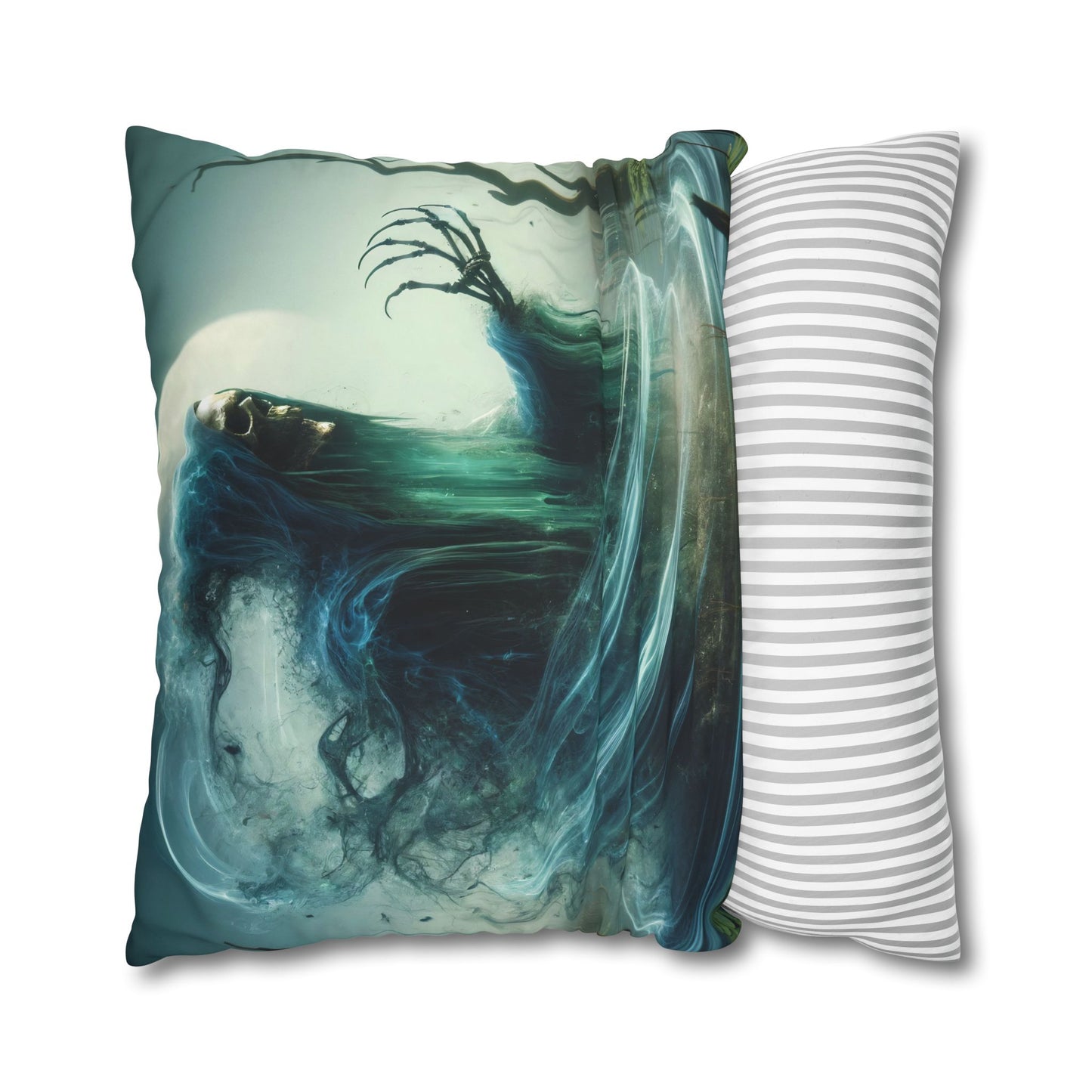 तकिया का खोल | चौकोर | पॉलिएस्टर कैनवास | डार्क फैंटेसी | भूतिया प्राणी | दलदल