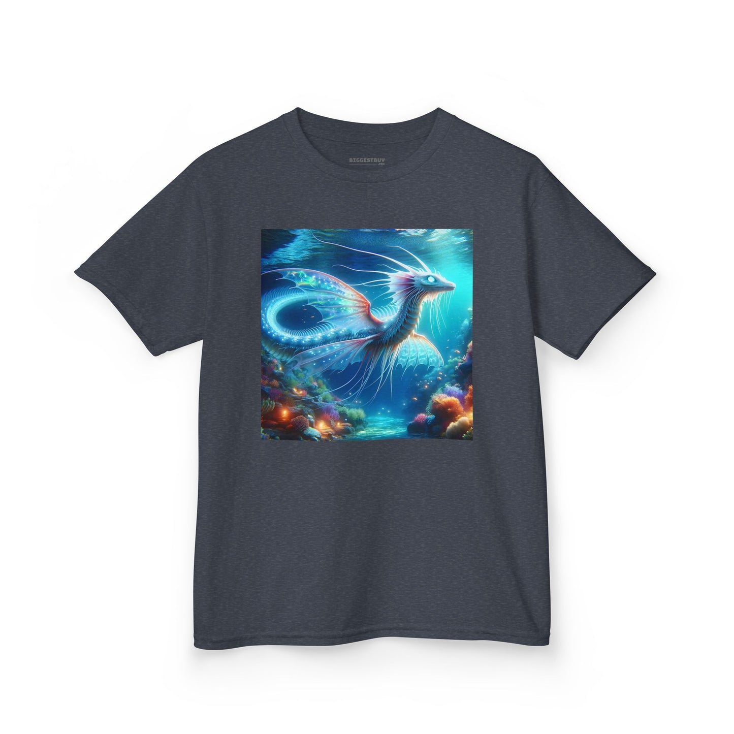 T-Shirt | Koszulka dziecięca | Ciężka bawełna | Mitologia morska | Ryujin | Smok wodny