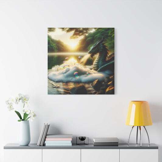 Lerret | Matt | Dragemagi | Fantasilandskap | Innsjø