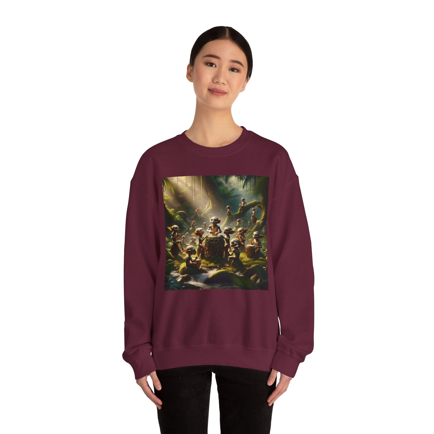 เสื้อสเวตเตอร์ | ยูนิเซ็กส์ | คอกลม | ผ้าผสมเนื้อหนา | แฟนตาซีป่า | วิถีธรรมชาติ | ภูตน้อย