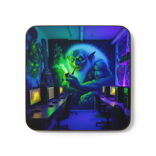 Apoia-copos | Painel de fibra densa | Folclore Nórdico | Boggart | Mural UV