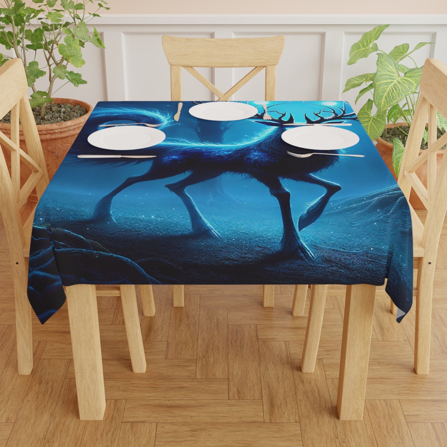 میز پوش | جادوئی روح ہرن | نیلا وحشی