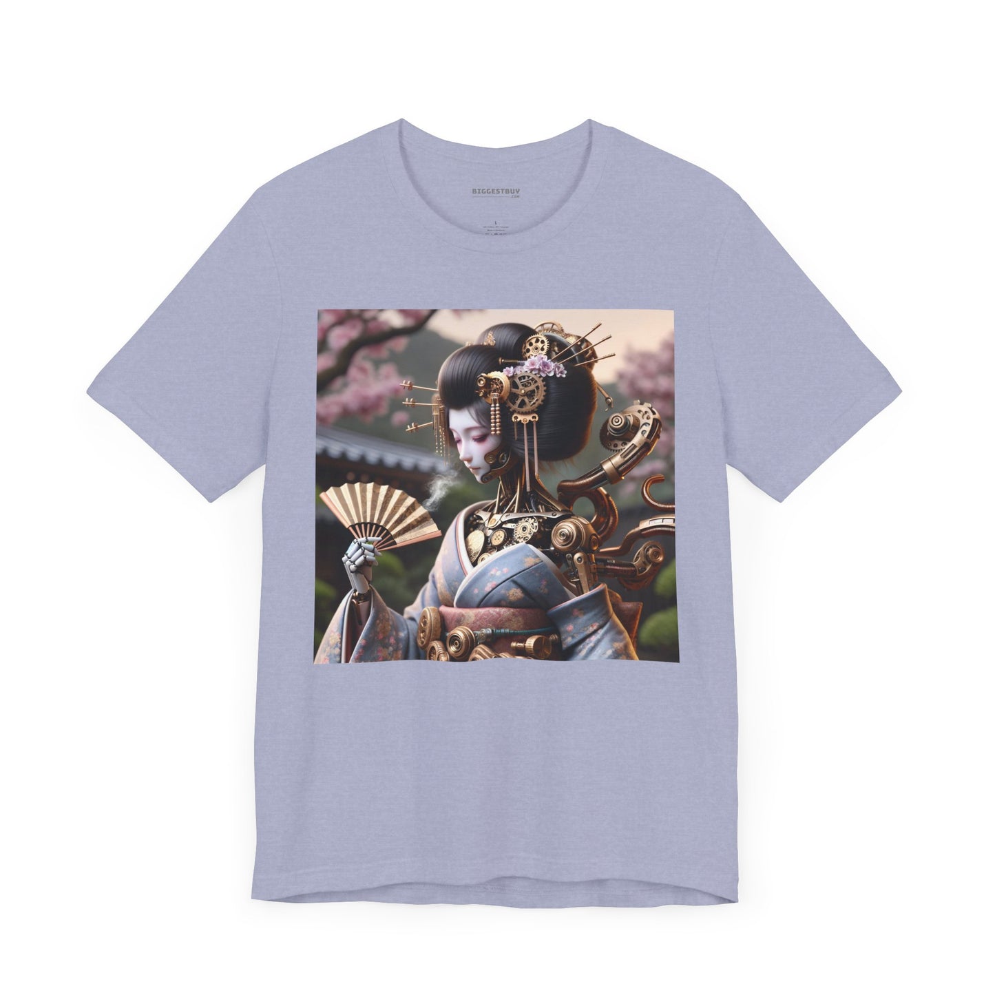 Tシャツ | ユニセックス | ジャージーTシャツ | 半袖 | スチームパンク | サイバーギーシャ | ロボット芸者
