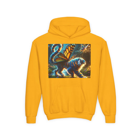 Sweatshirt | Genç | Kapüşonlu | Kalın Karışım | Mitolojik Fantezi | Kelebek Kaplan