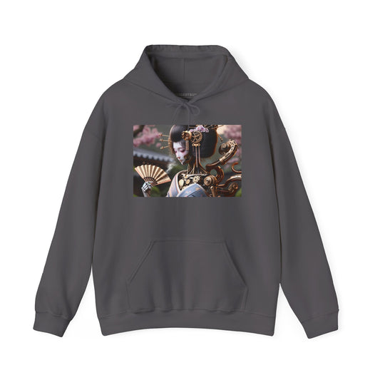 Kapuzenpullover | Unisex | Kapuzen-Sweatshirt | Schwere Mischung | Steampunk | Cyberpunk | Geisha