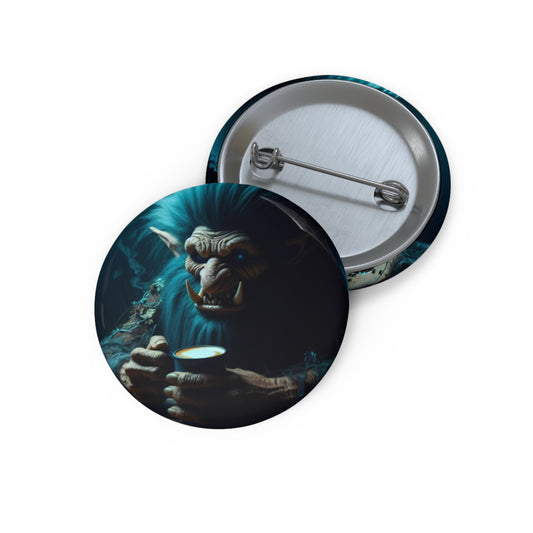 Botão | Botão de Alfinete | Com Pino | Mitologia Nórdica | Jötunn | Troll