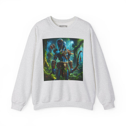 Sweatshirt | Unisex | Crewneck | Heavy Blend | Tribal Fantasy | Wood Elf Warrior