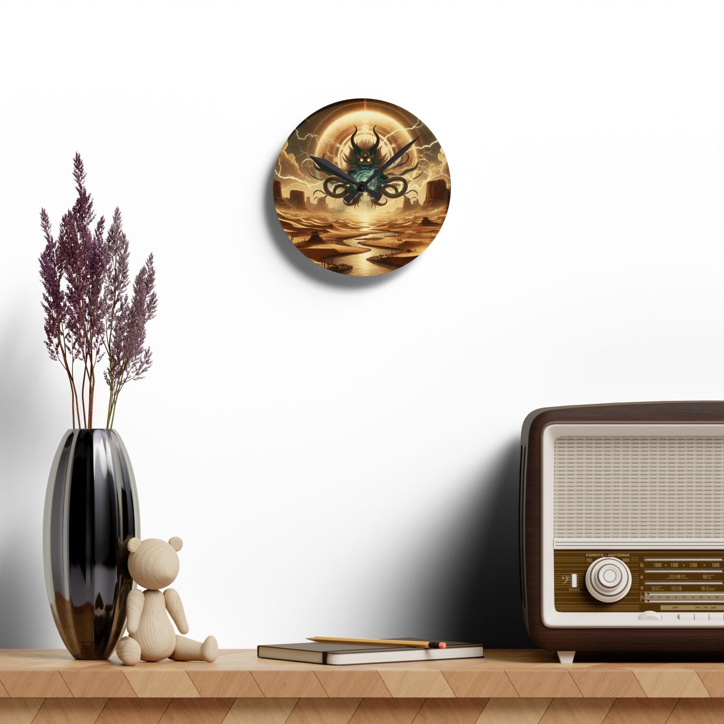 Reloj de pared | Acrílico | Redondo o cuadrado | Horror Cósmico | Entidad Lovecraftiana | Caos
