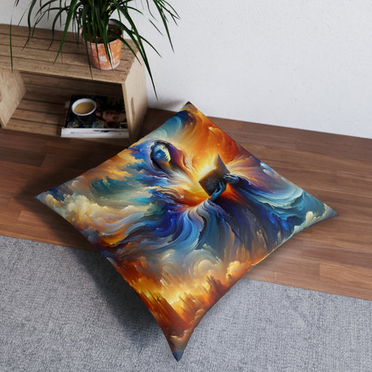 Pillow | Floor Pillow | Tufted | Square | Cosmic Fantasy | Arcane Magic | Spellcaster