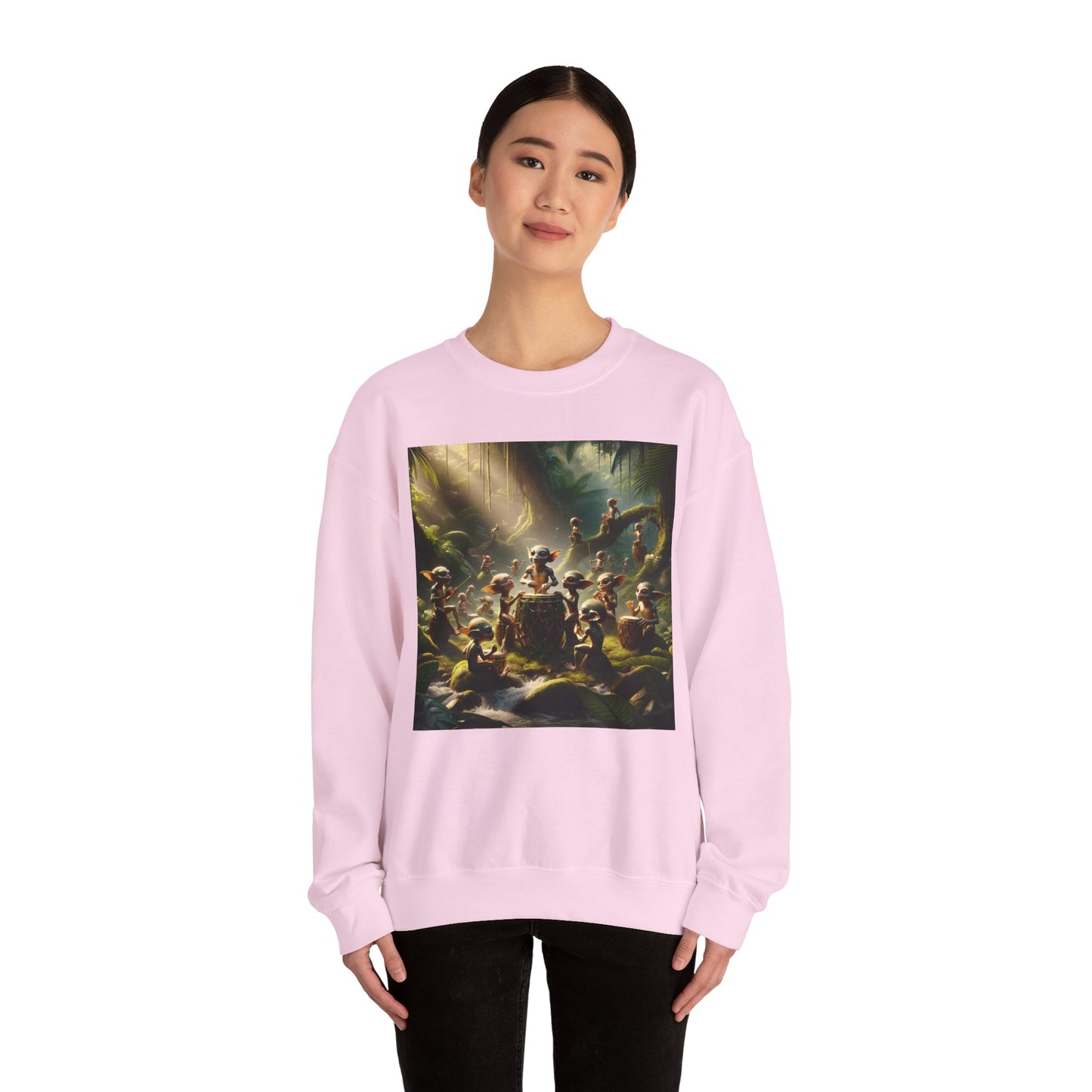 เสื้อสเวตเตอร์ | ยูนิเซ็กส์ | คอกลม | ผ้าผสมเนื้อหนา | แฟนตาซีป่า | วิถีธรรมชาติ | ภูตน้อย