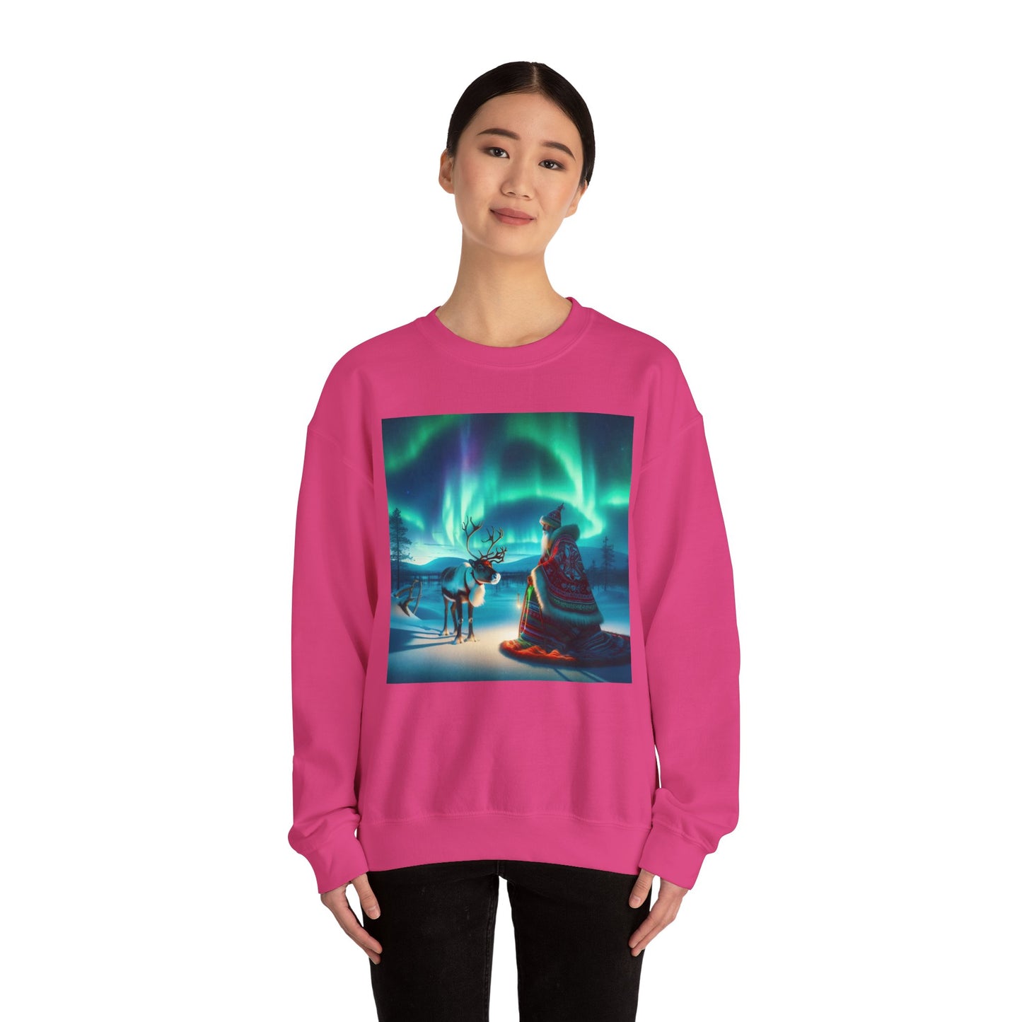 Bluza dresowa | Unisex | Okrągły dekolt | Gruba mieszanka | Szamanizm Polarny | Wizja Saamów