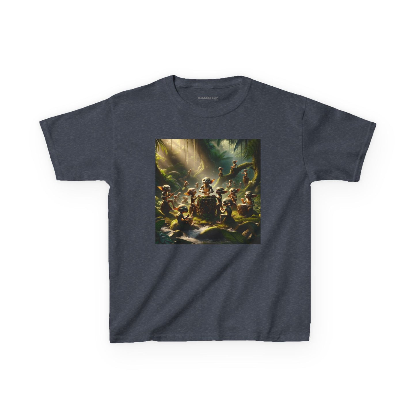Tシャツ | キッズTシャツ | ヘビーコットン | 森の精霊 | 太鼓の儀式 | 妖精