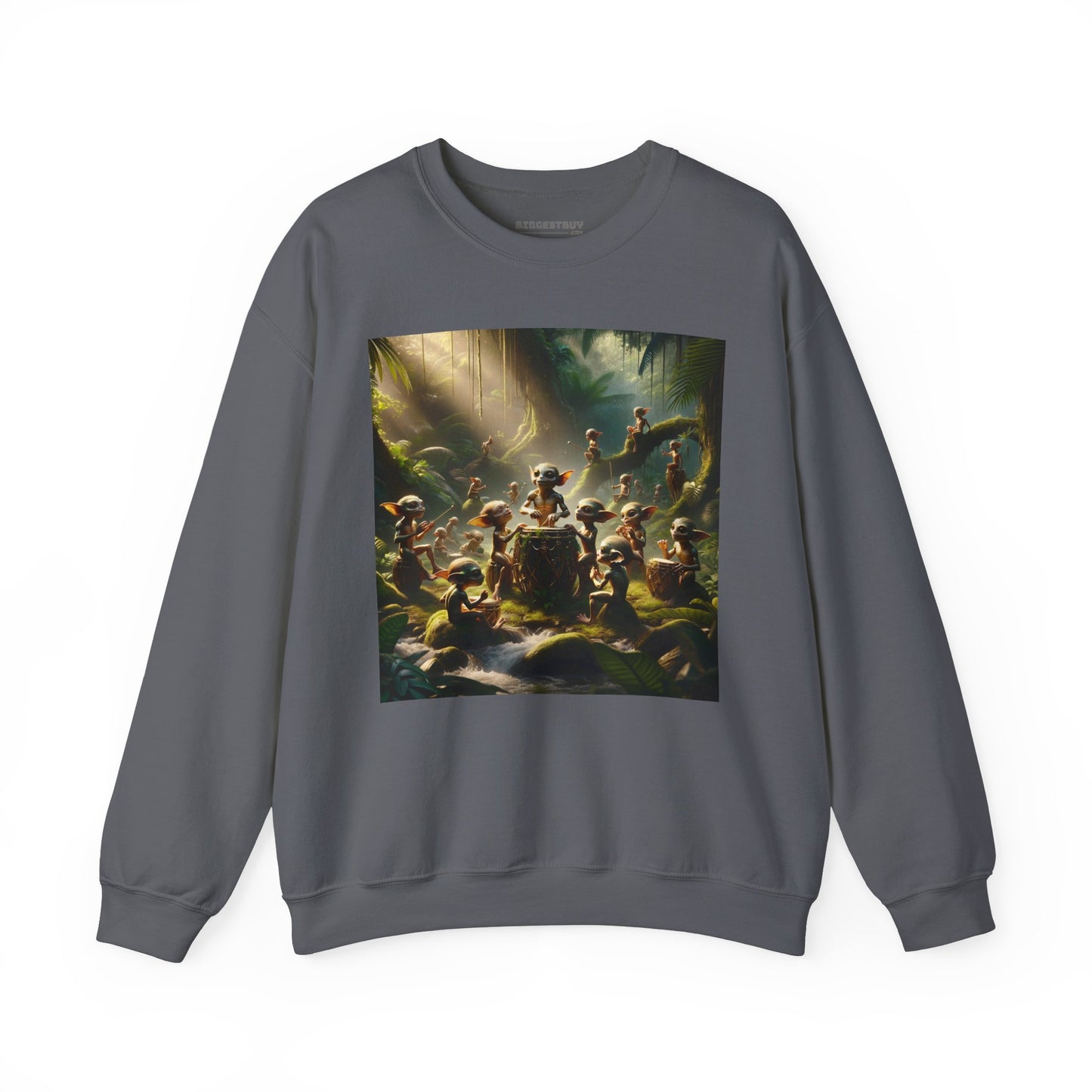 เสื้อสเวตเตอร์ | ยูนิเซ็กส์ | คอกลม | ผ้าผสมเนื้อหนา | แฟนตาซีป่า | วิถีธรรมชาติ | ภูตน้อย