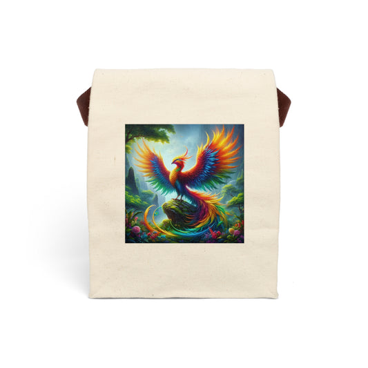 لنچ بیگ | کینوس | پٹے کے ساتھ | افسانوی تصور | عنقا اساطیر | آتشی پرندہ