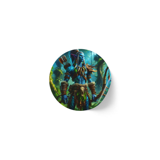 Sticker Label Roll | Round | Tribal Fantasy | Wood Elf Warrior