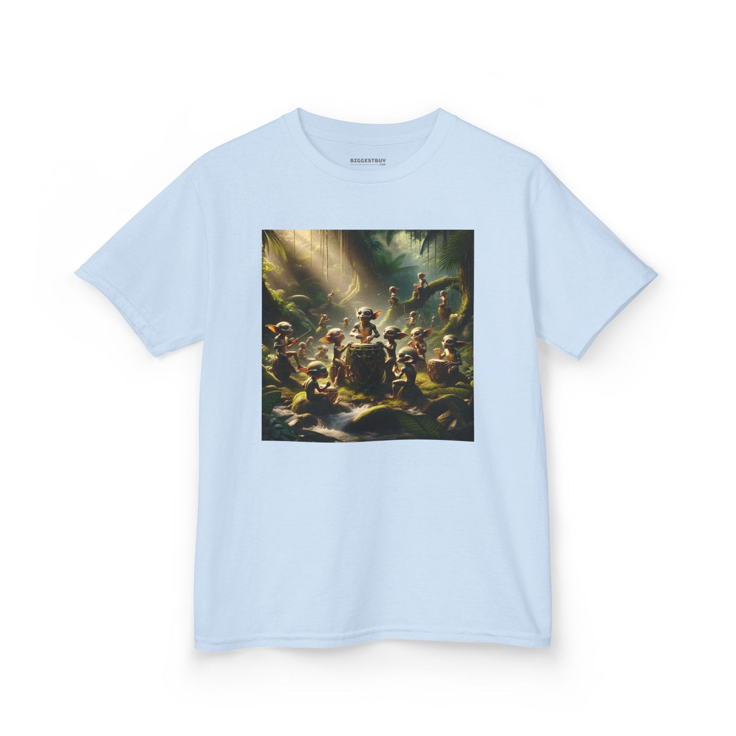 Tシャツ | キッズTシャツ | ヘビーコットン | 森の精霊 | 太鼓の儀式 | 妖精