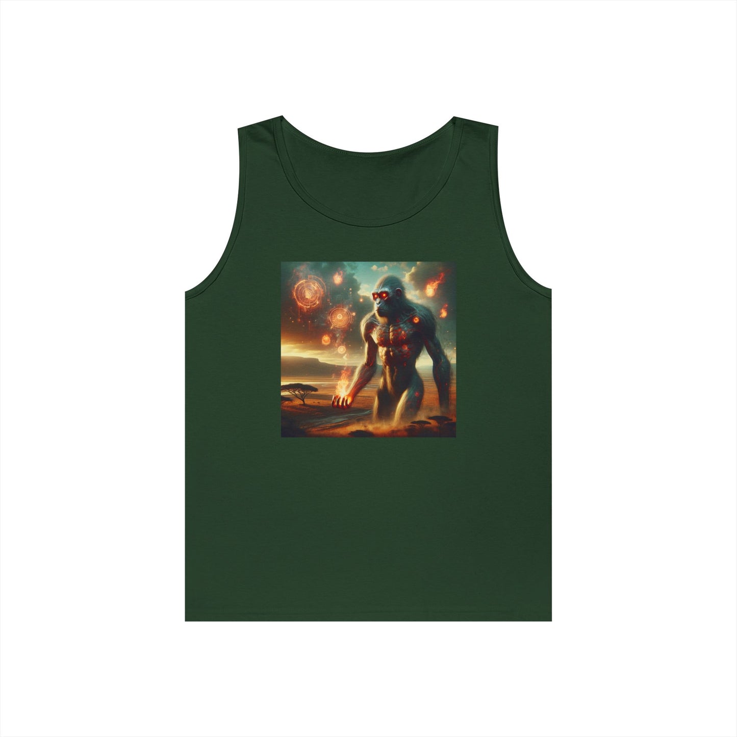 Tank Top | Unisex | Katun Tebal | Mitos Titan Api | Dewa Primordial