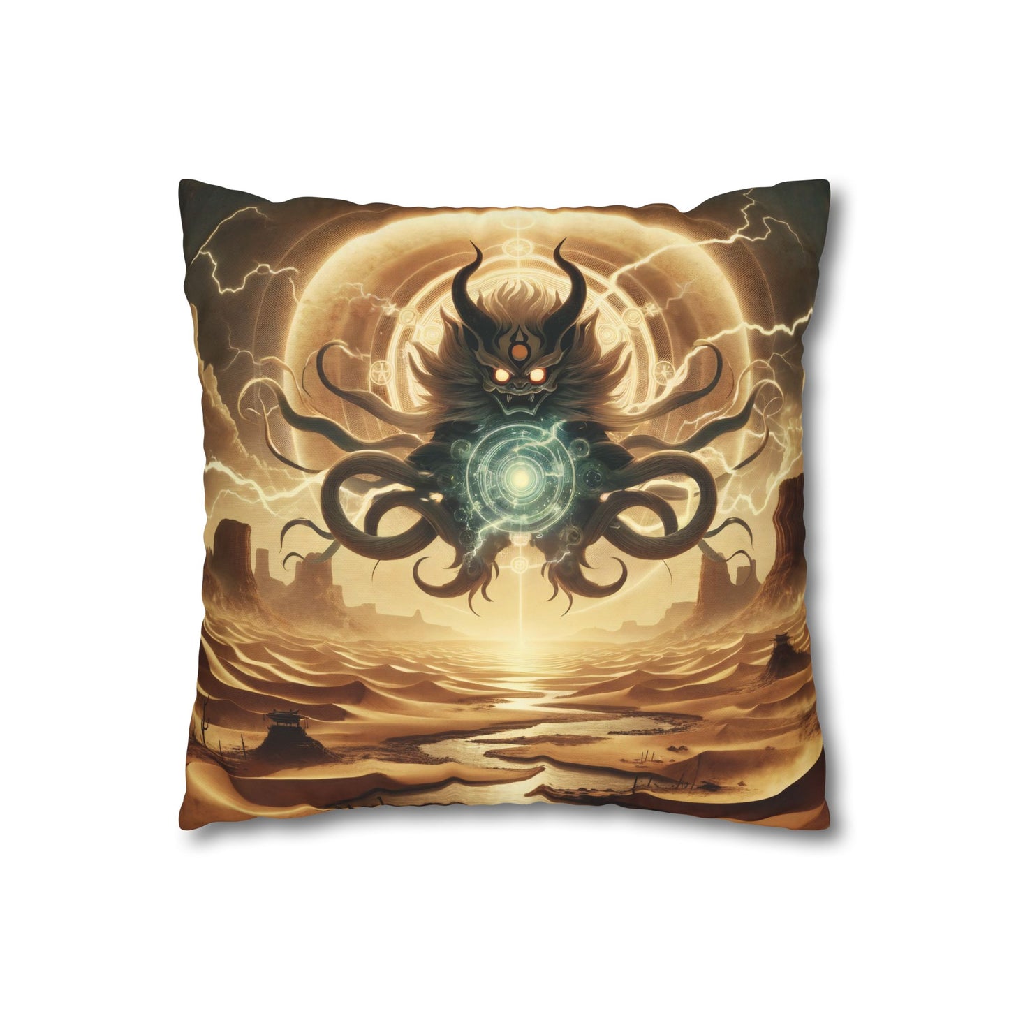 Funda de almohada | Cuadrado | Lienzo de poliéster | Horror Cósmico | Entidad Lovecraftiana | Caos