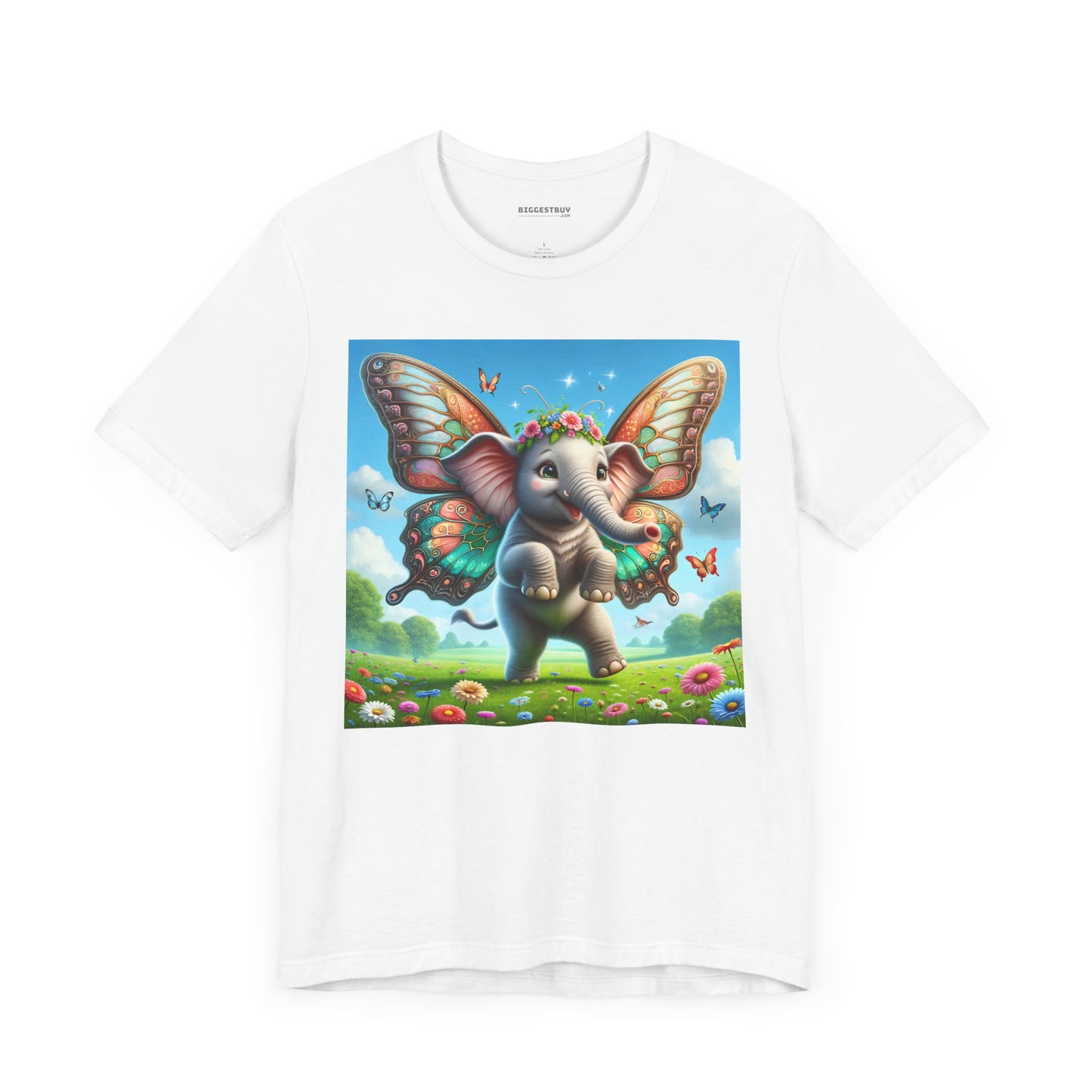 T-shirt | Unisex | Maglietta in jersey | Manica corta | Mitologia Fantastica | Airavata | Elefantino