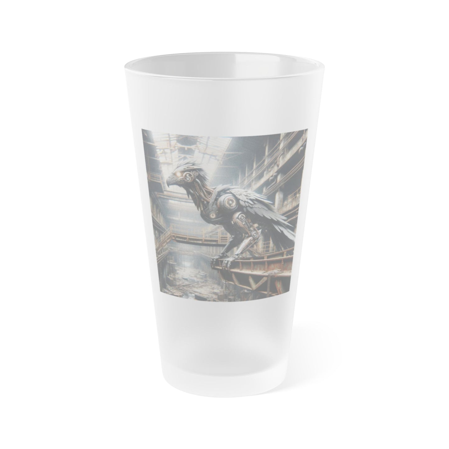 Verre | Verre à bière | Dépoli | Steampunk | Rétrofuturisme | Corbeau