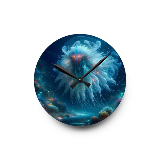 Wandklok | Acryl | Rond of vierkant | Kosmische Horror | Abyssale Medusa