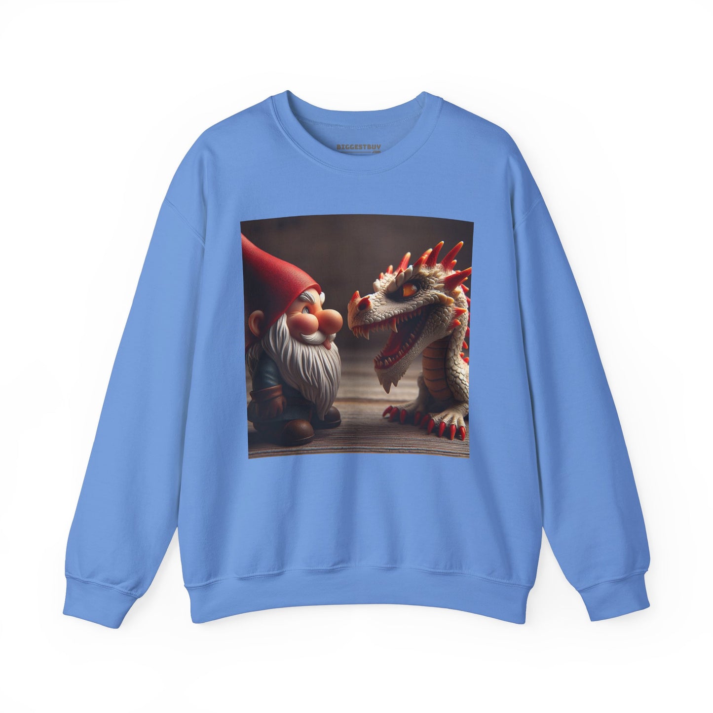 Bluza dresowa | Unisex | Okrągły dekolt | Gruba mieszanka | Fantasy folklorystyczne | Gnom i Smok