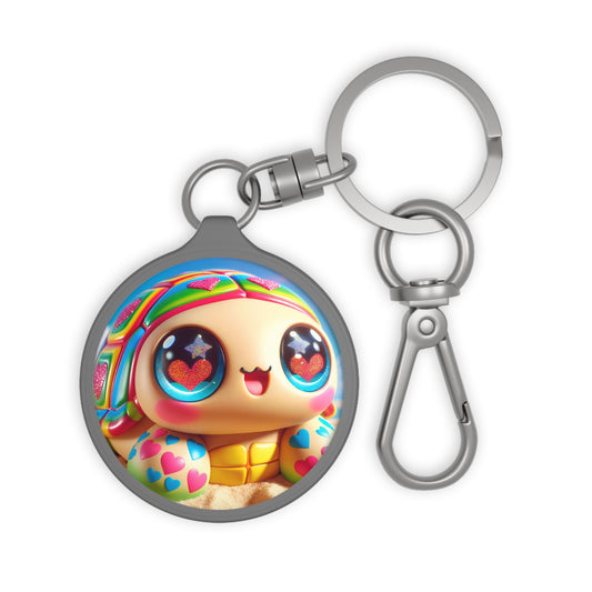 Porte-clés | Kawaii Fantaisie | Tortue Arc-en-ciel