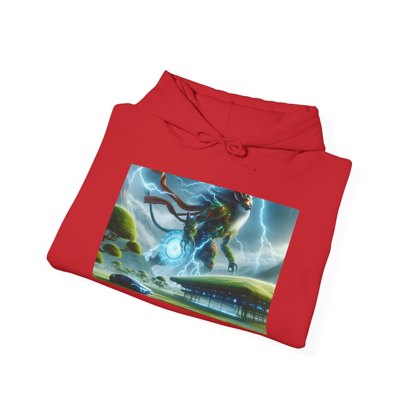 ہوڈی | یونیسیکس | ہڈڈ سویٹ شرٹ | ہیوی بلینڈ | الیکٹرک کِرن | فیوچرسٹک میتھولوجی