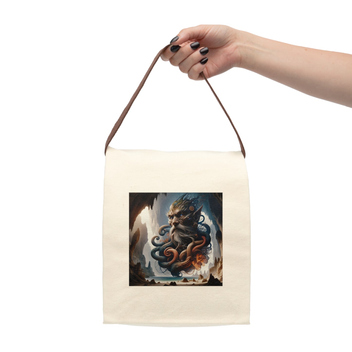 لنچ بیگ | کینوس | پٹے کے ساتھ | سمندری افسانہ | عمیق سمندری دیوتا