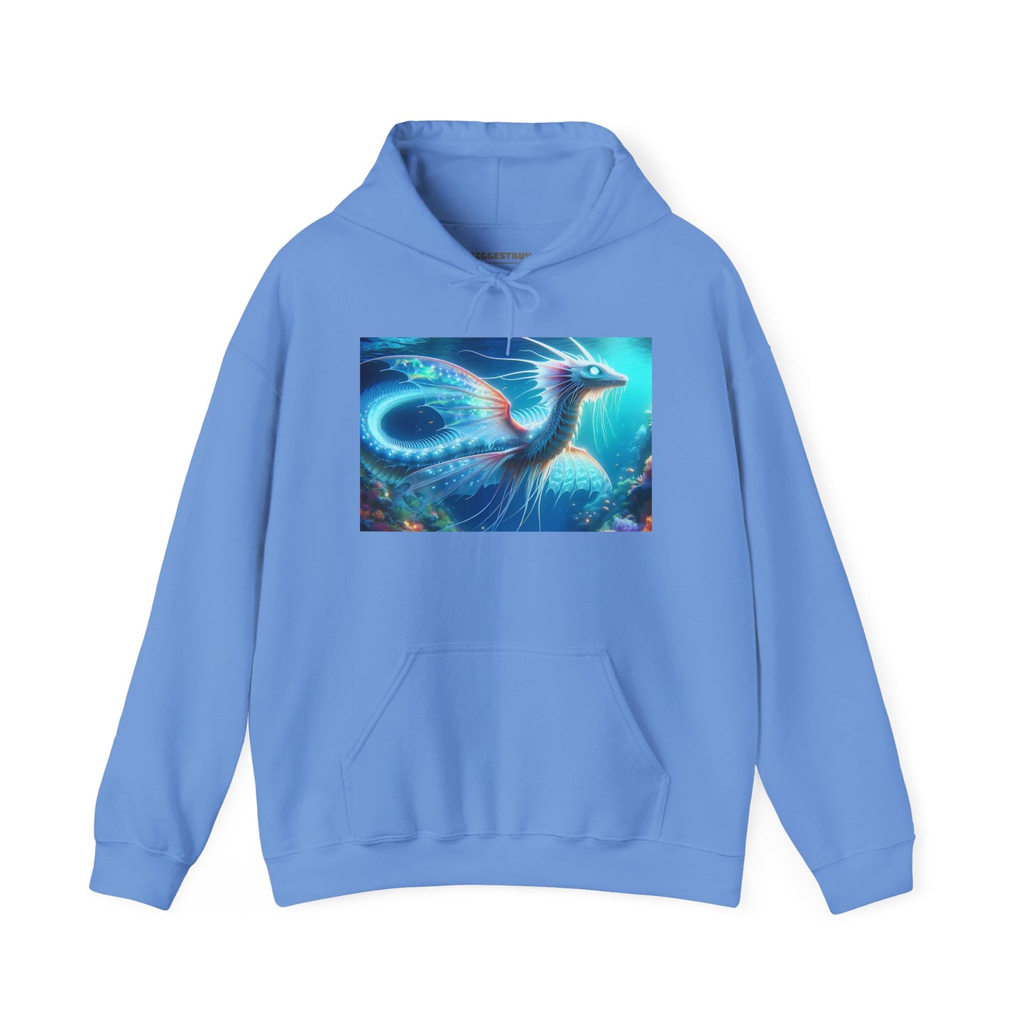 Bluza z kapturem | Unisex | Bluza dresowa z kapturem | Gruba mieszanka | Mitologia morska | Ryujin | Smok wodny