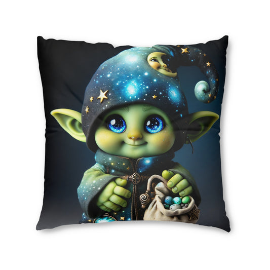 Pillow | Floor Pillow | Tufted | Square | Fantasy | Celestial Magic | Goblin