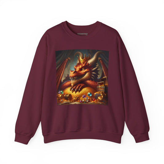 Sweat-shirt | Unisexe | Col rond | Mélange épais | Mythologie nordique | Fafnir | Dragon