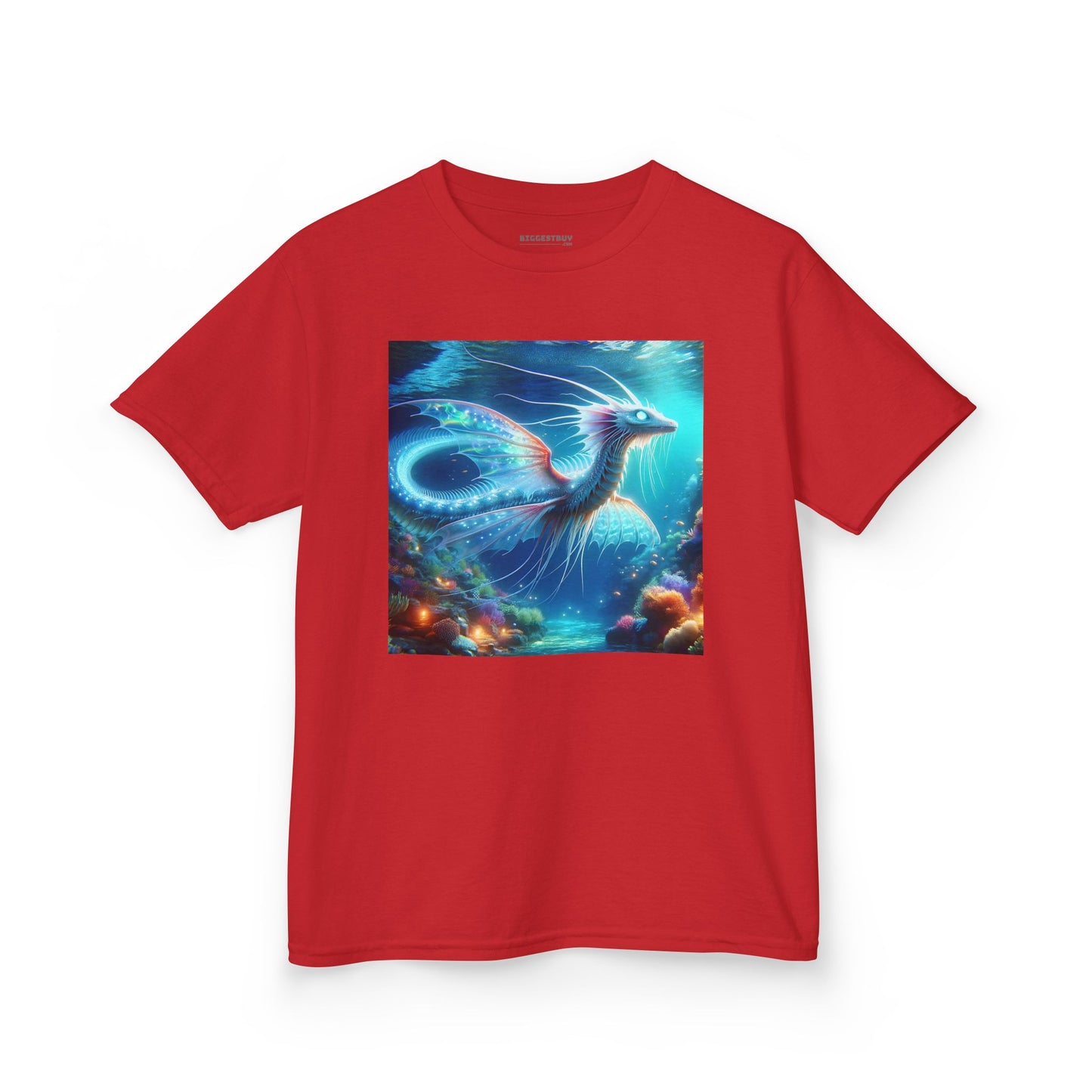 T-Shirt | Koszulka dziecięca | Ciężka bawełna | Mitologia morska | Ryujin | Smok wodny