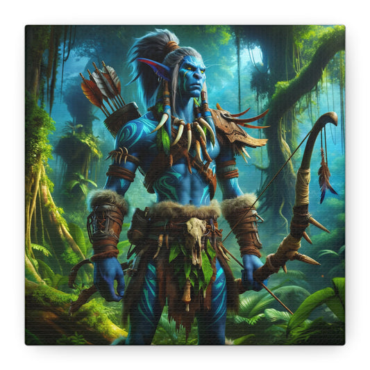 Canvas | Matte | Tribal Fantasy | Wood Elf Warrior