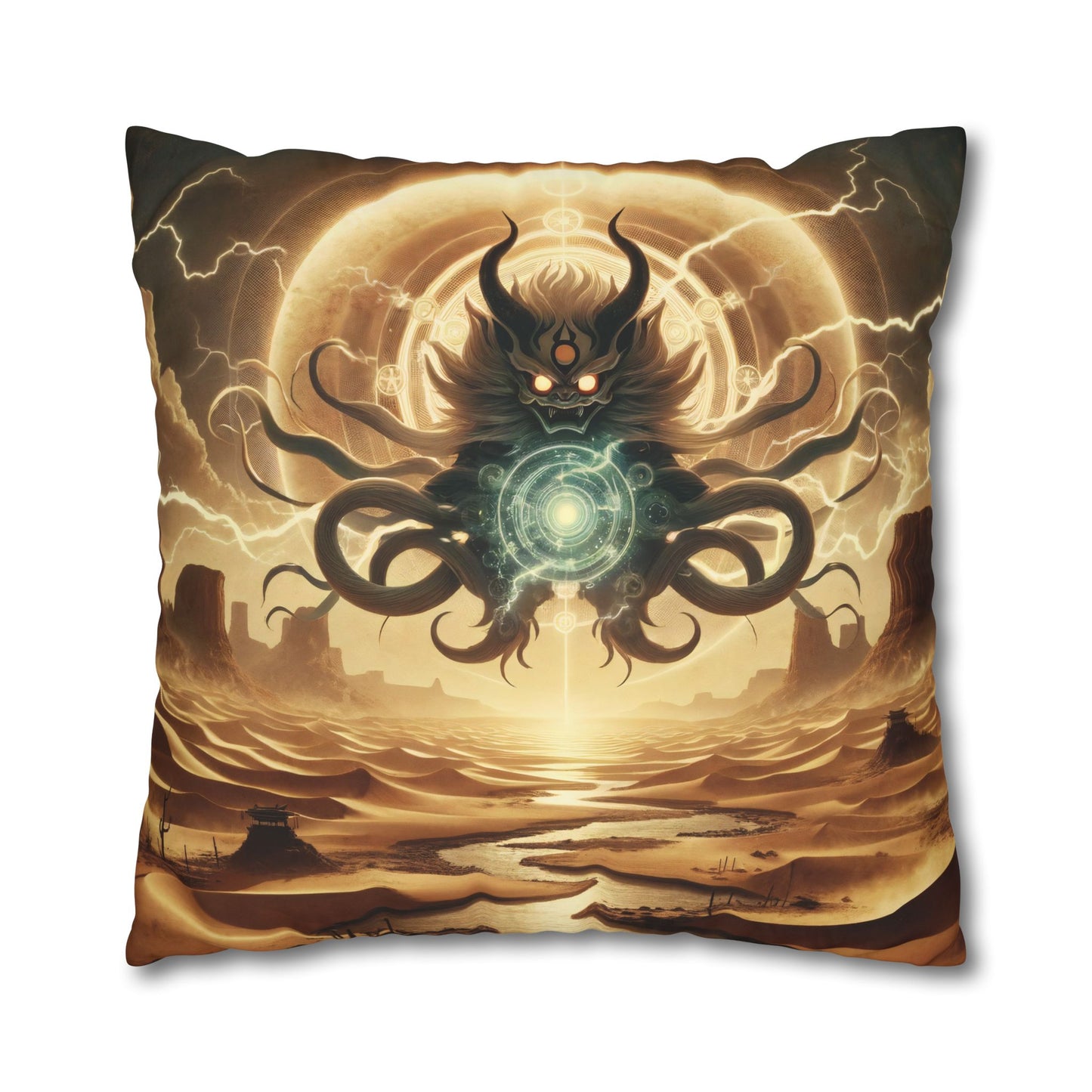 Funda de almohada | Cuadrado | Lienzo de poliéster | Horror Cósmico | Entidad Lovecraftiana | Caos