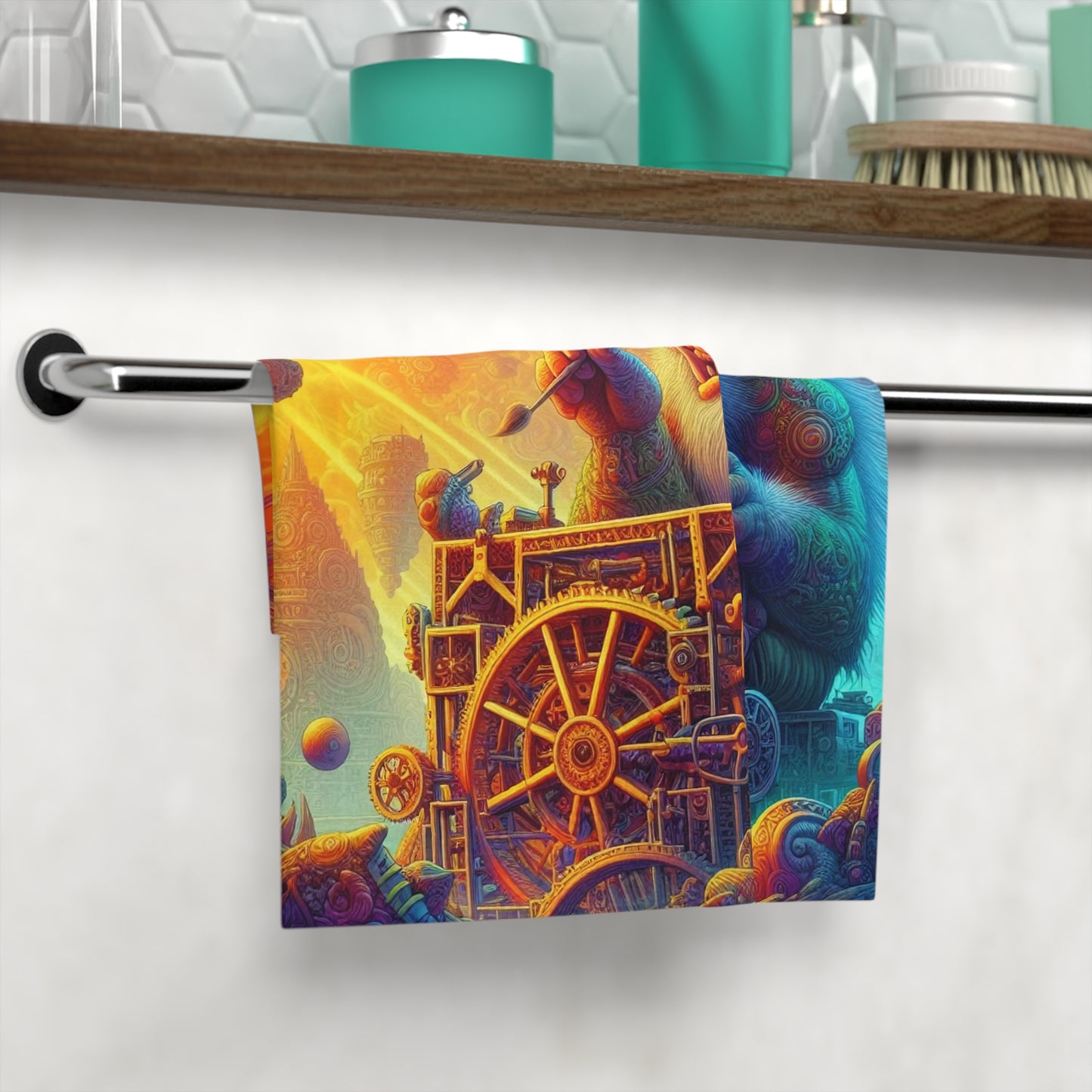 Handdoek | Washandje | Mythisch Steampunk | Frost Artificer