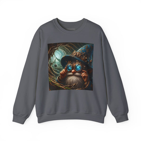 Sweatshirt | Unisex | Bisiklet Yaka | Kalın Karışım | Steampunk Fantezi | Cüce Büyücü | Portre