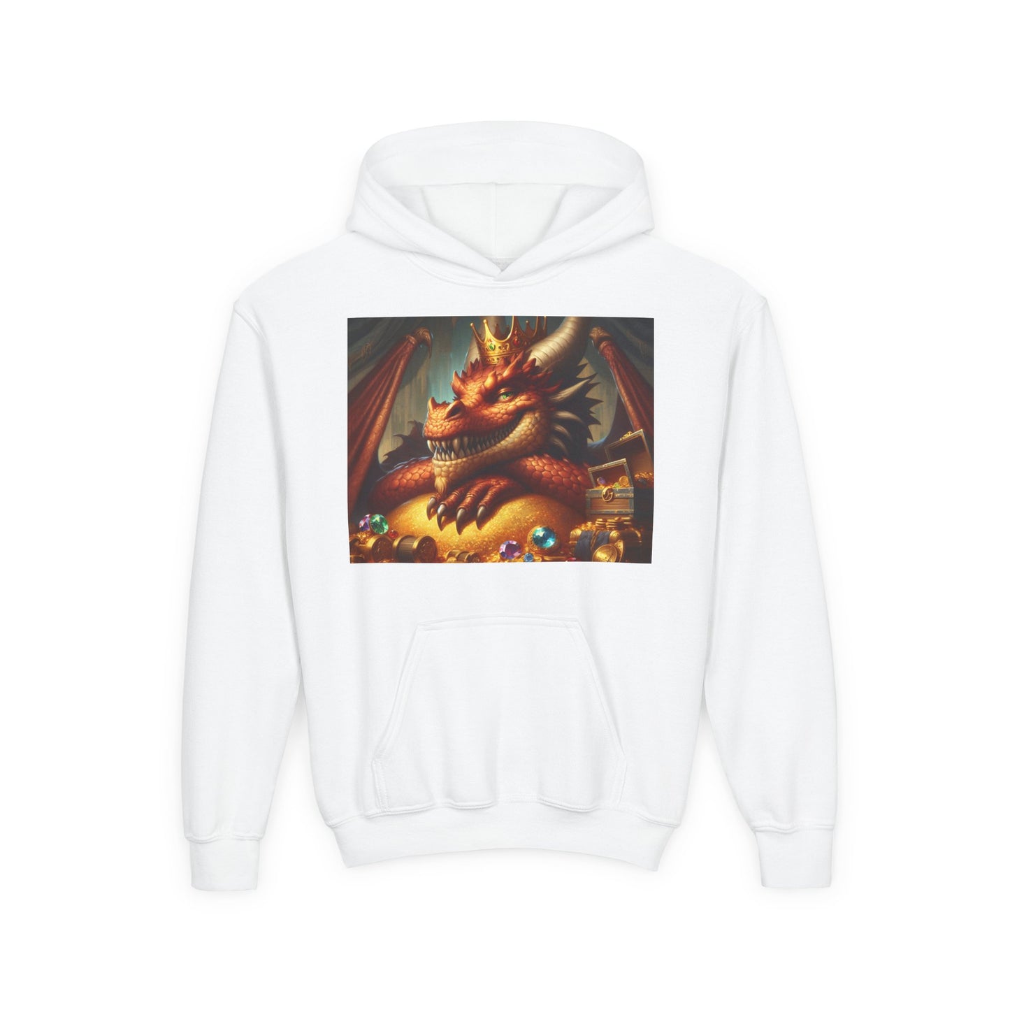 Bluza dresowa | Młodzieżowa | Z kapturem | Gruba mieszanka | Nordycka Mitologia | Fafnir | Smok