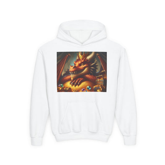 Sweat-shirt | Jeune | À capuche | Mélange épais | Mythologie nordique | Fafnir | Dragon