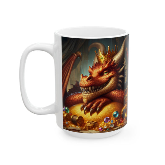 Mug | Céramique | Blanc | Mythologie nordique | Fafnir | Dragon